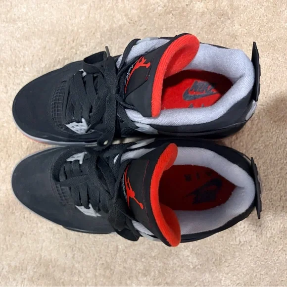 Air Jordan 4 Retro – Black/Red – Big Boy 7 – Worn 1x - Picture 2 of 4